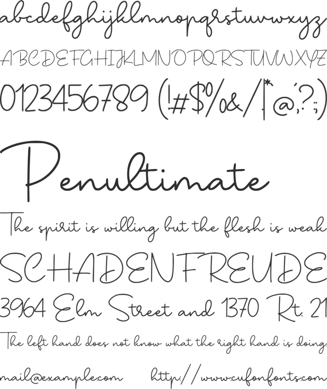 Yoehline font preview