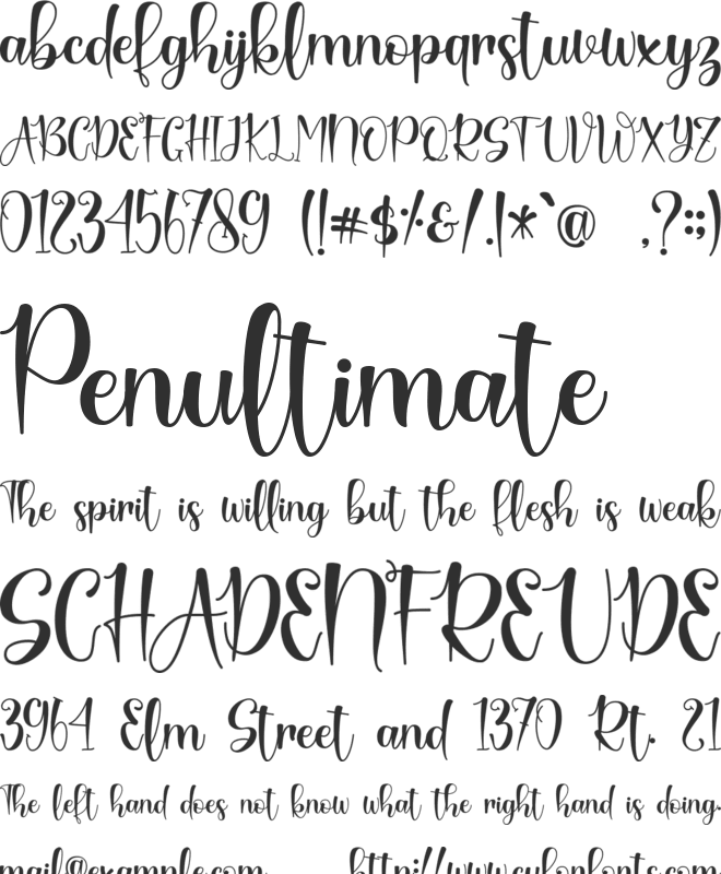 Octhallea - Personal Use font preview