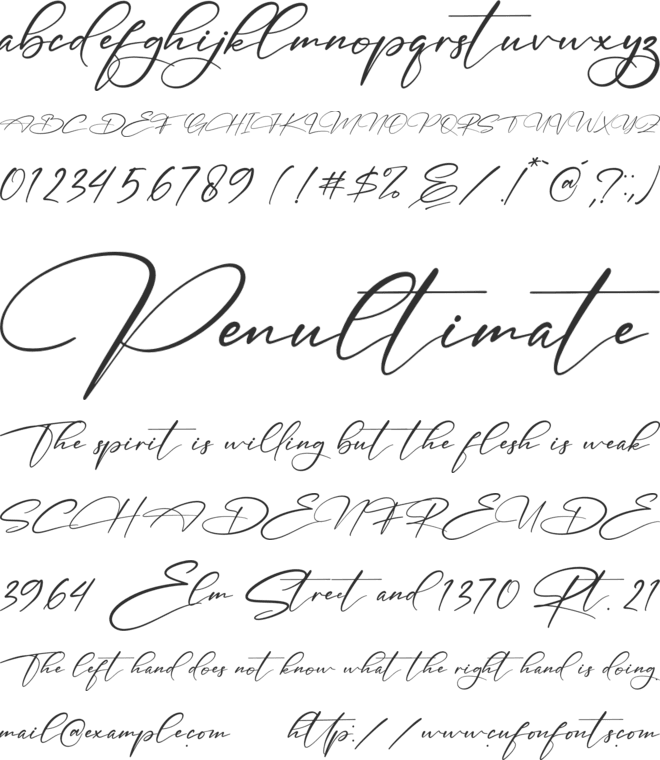 Handsmith font preview