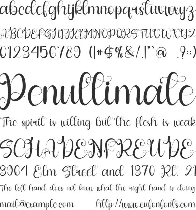 Dagtina font preview