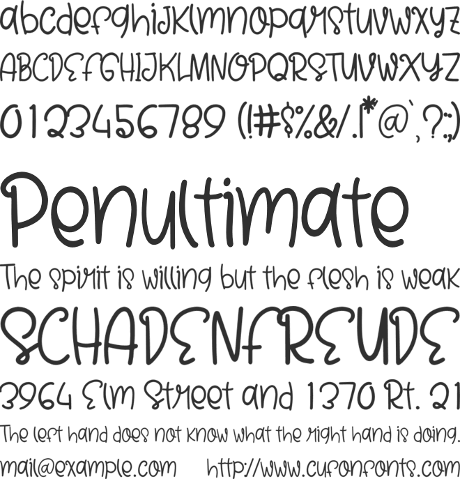 Shine Bright font preview