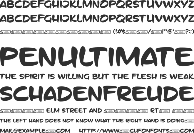 Tazman font preview