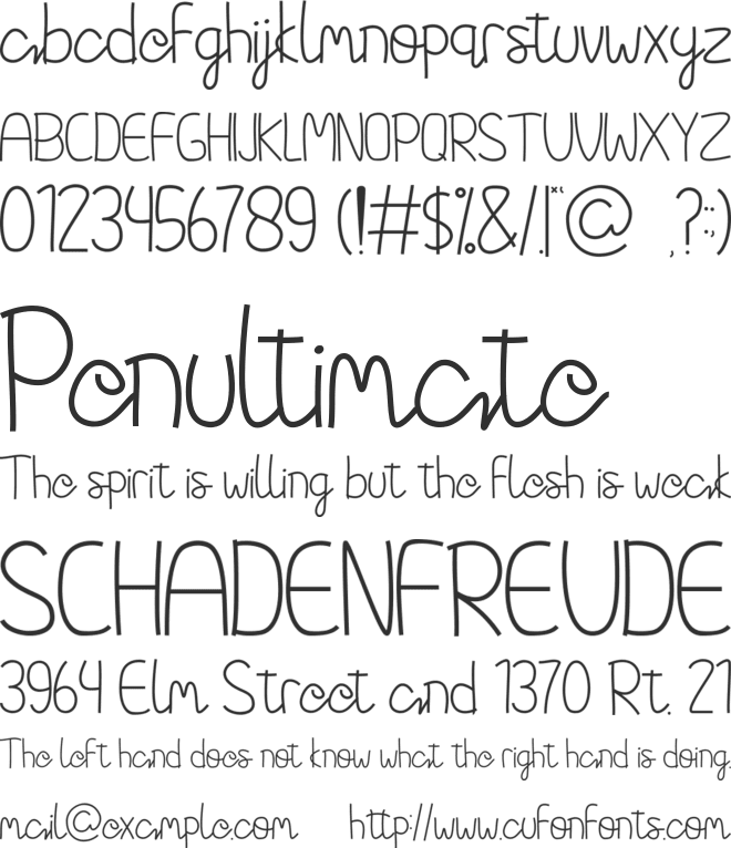 Parramellow font preview