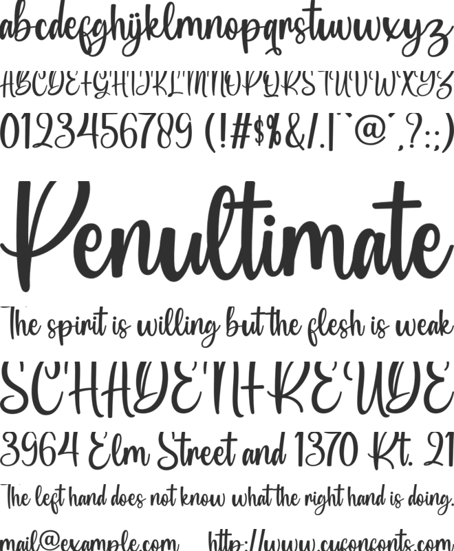 Senbatsu font preview