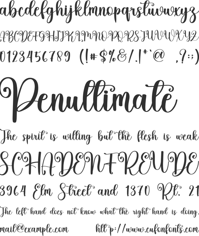 Pavilion font preview