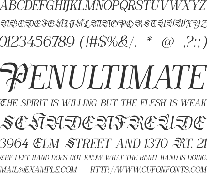 Lavoza font preview