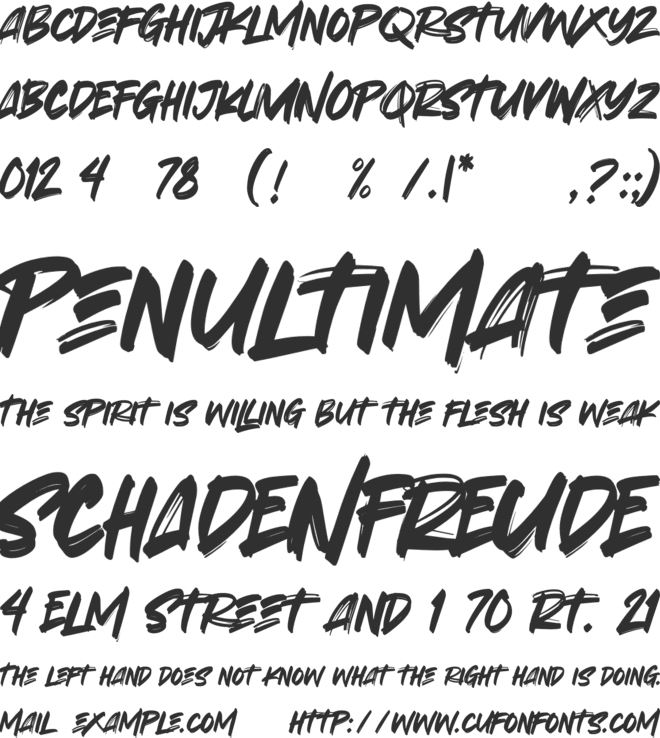 Unaessthetic font preview