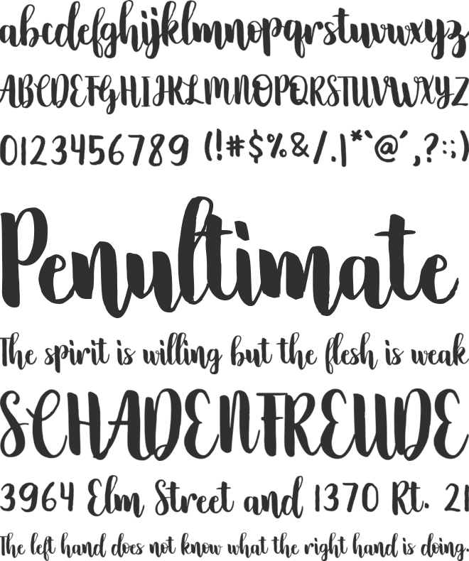 Grinland font preview