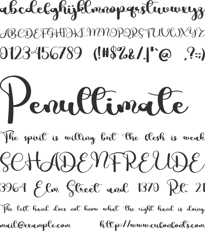 Prestige font preview