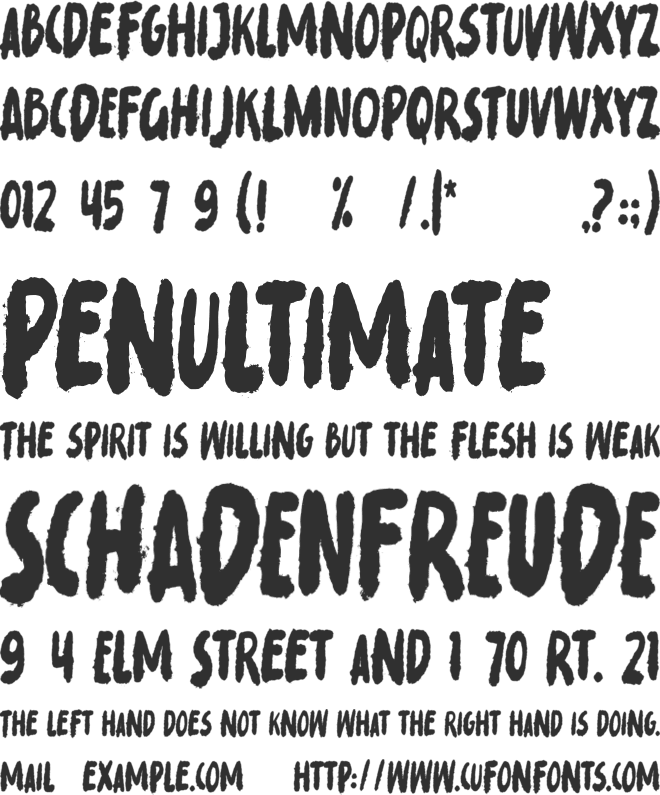 Mistaken font preview