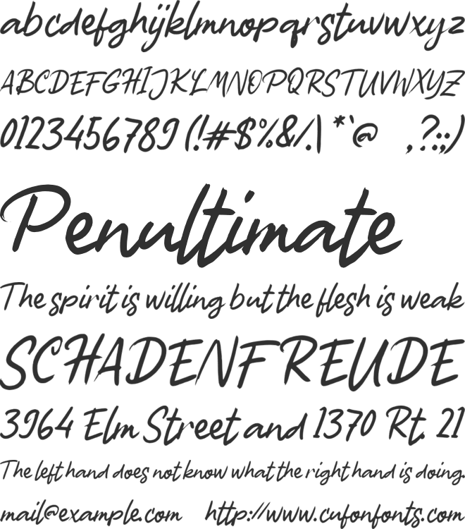 f Framish font preview