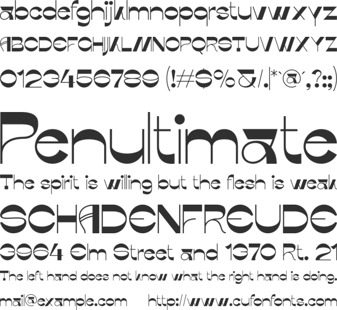 Parkford font preview