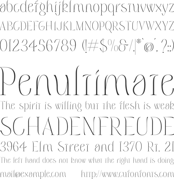 granolia font preview