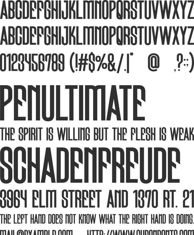 Paranomik font preview