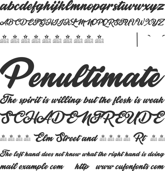 Majestic personal use font preview