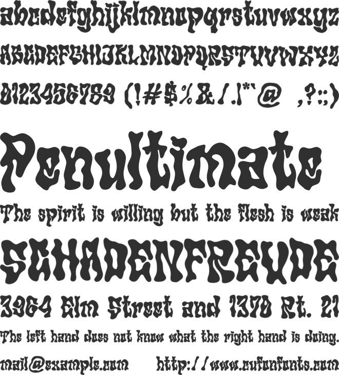 Grinder font preview