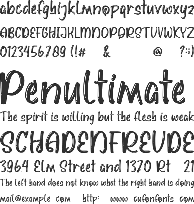 Foxykids font preview