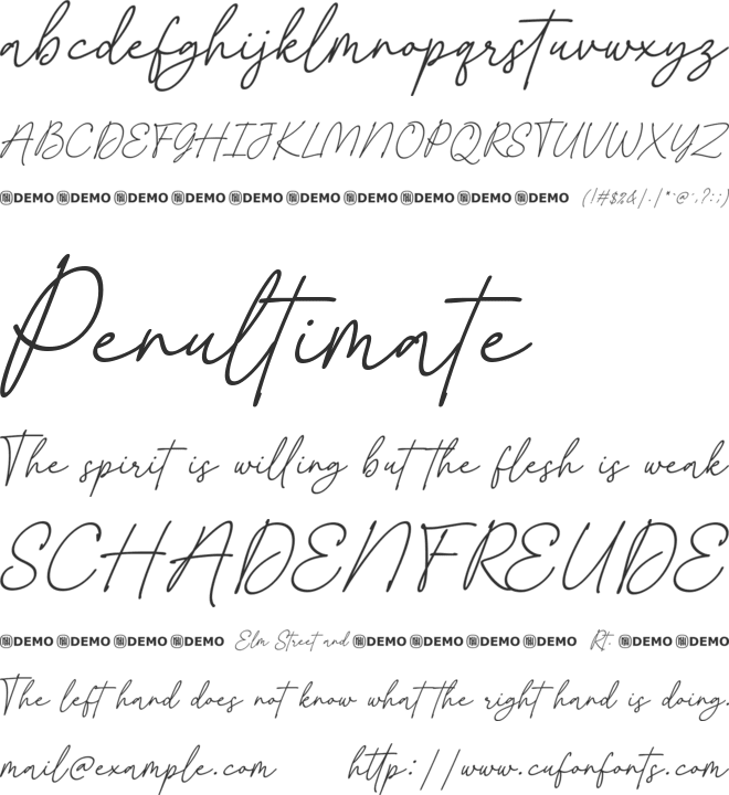 Gustatory Delight font preview