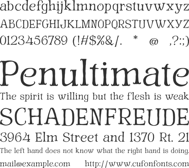 The spokill free version font preview