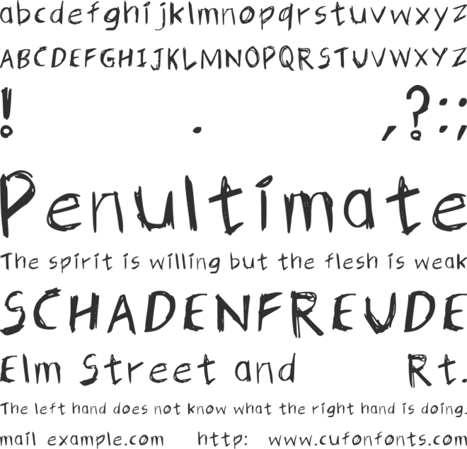 Main font preview