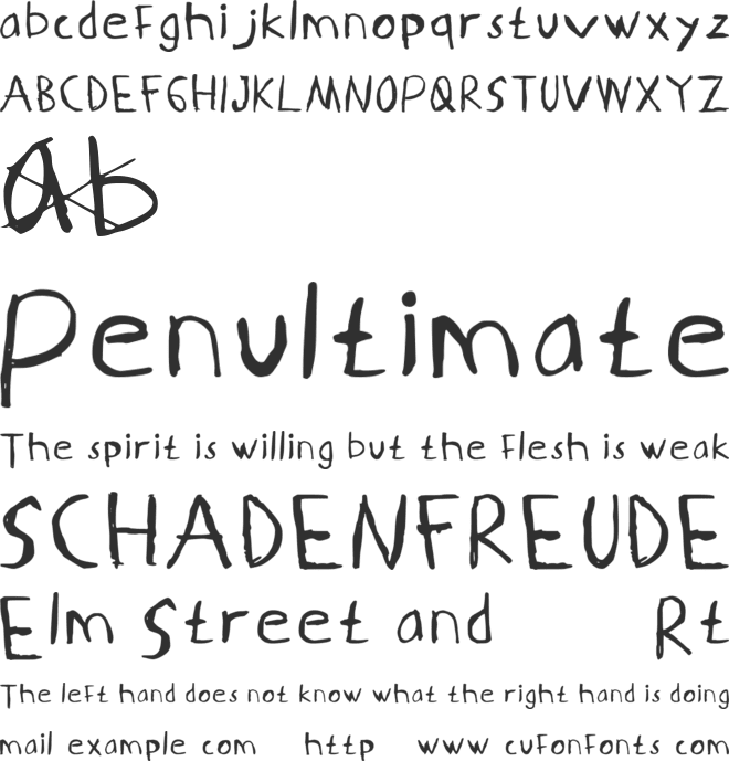 Rzknertfont font preview