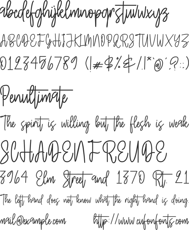 Grandline font preview