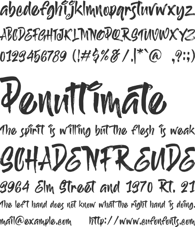 Tombstone font preview