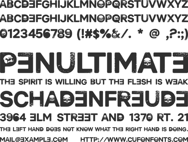 Horror in Laietana Street font preview