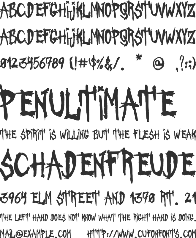 Asesinato Matutino font preview