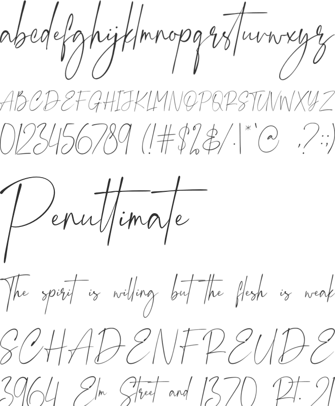 Southminister font preview