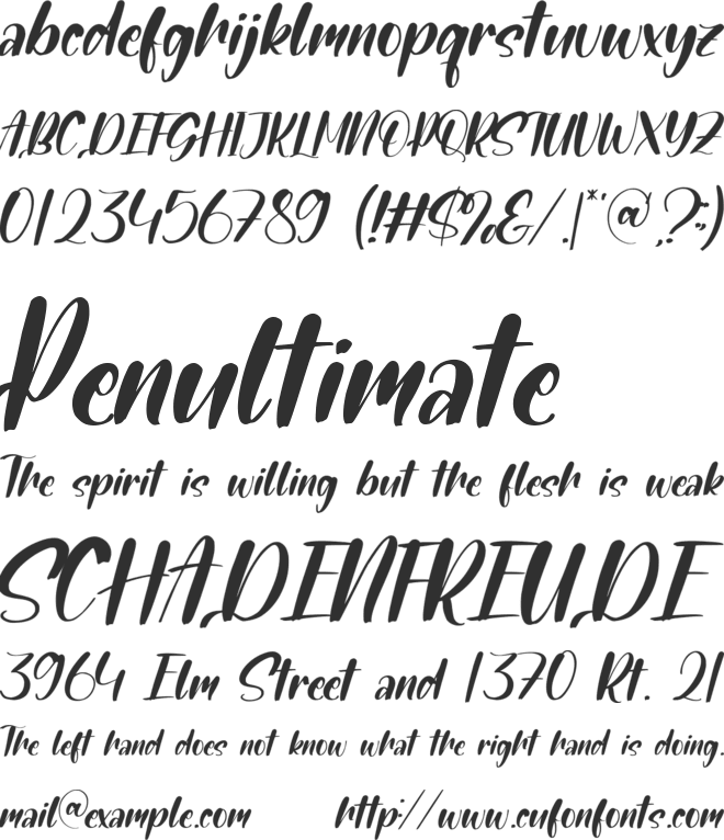 Westluck font preview