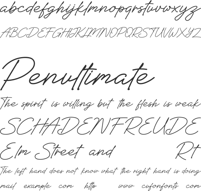 Valkrie font preview