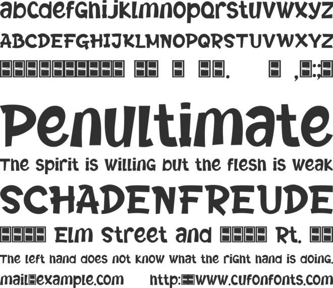 THORATE font preview