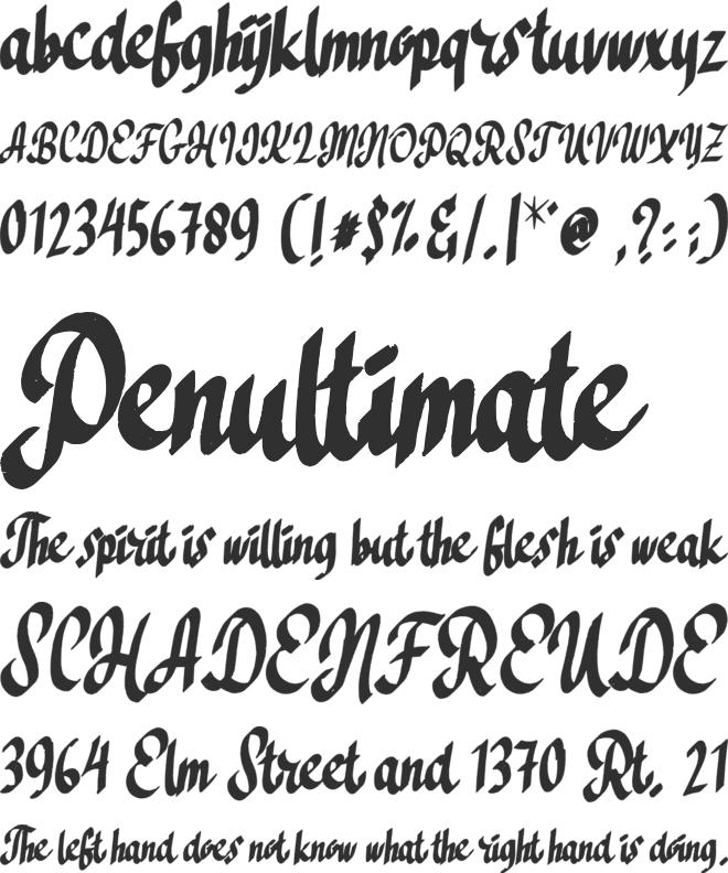 Cebigej font preview