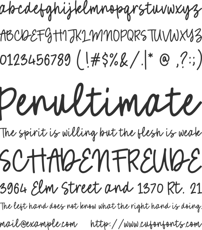 Simplefire font preview