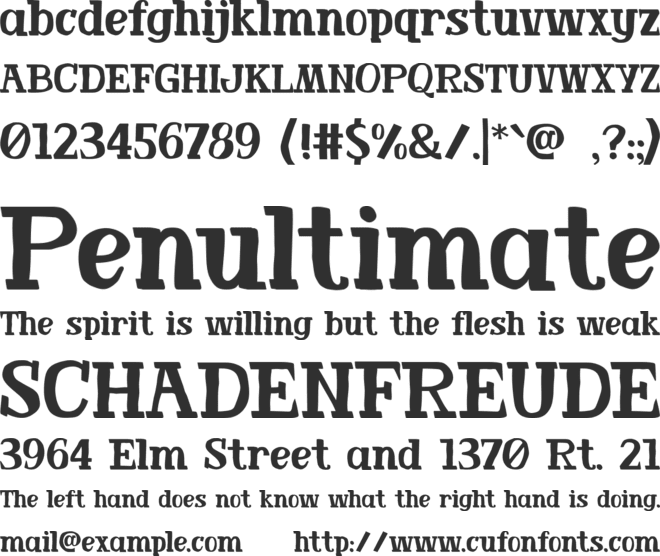 Badgeworthy font preview