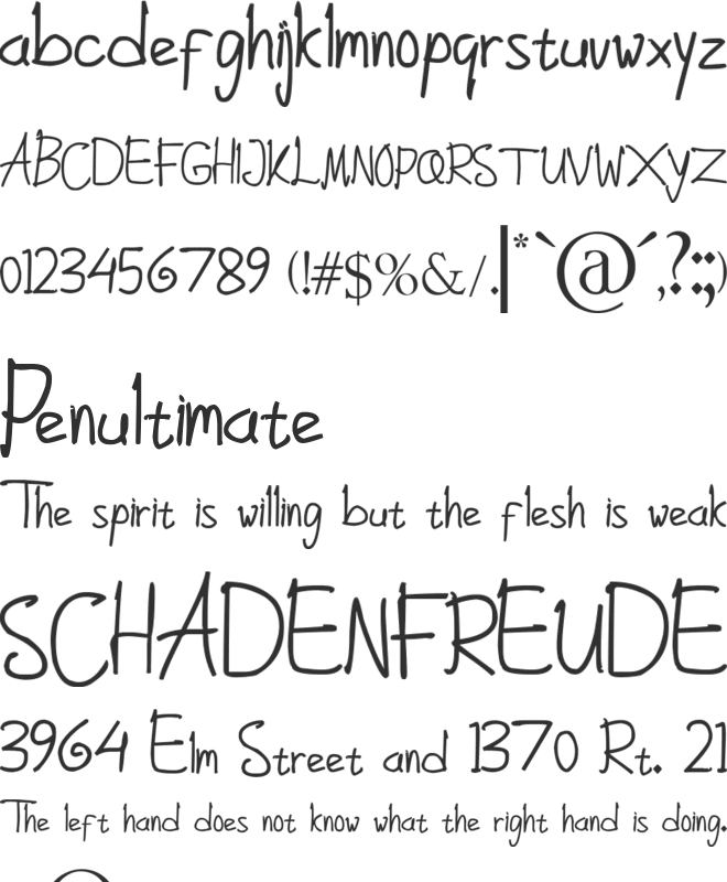 Dream One font preview