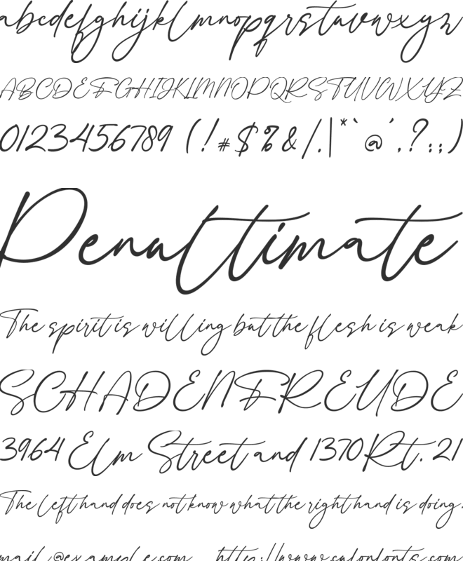 Cathyperry font preview