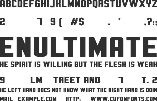 Supernacular font preview