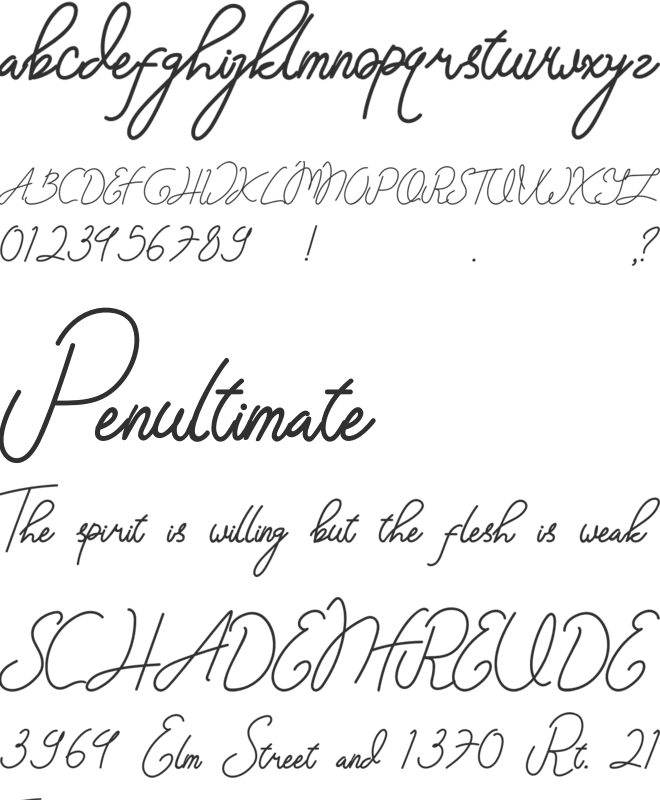 SanttyVelvethiaDemo font preview