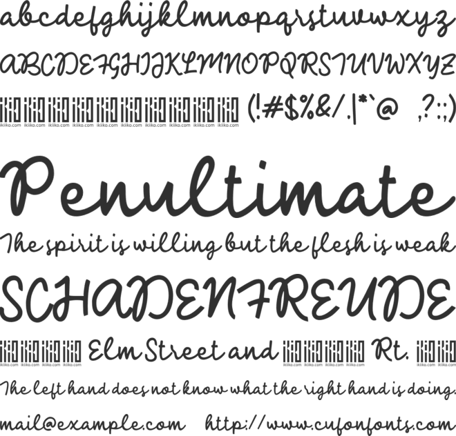 Loven Latte font preview