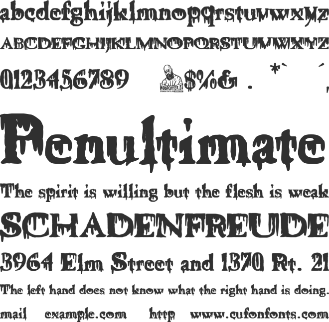 La Sangrienta Caslon font preview