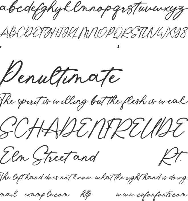 Mondeline font preview