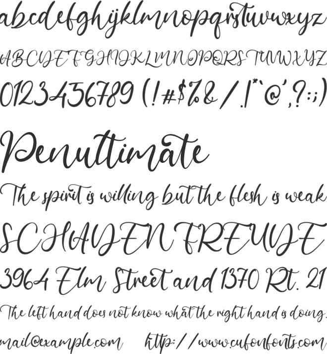 Barattiel font preview