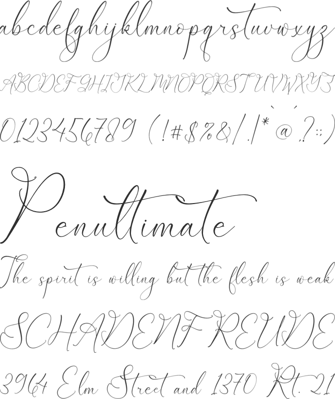 Garbina Sarleta font preview