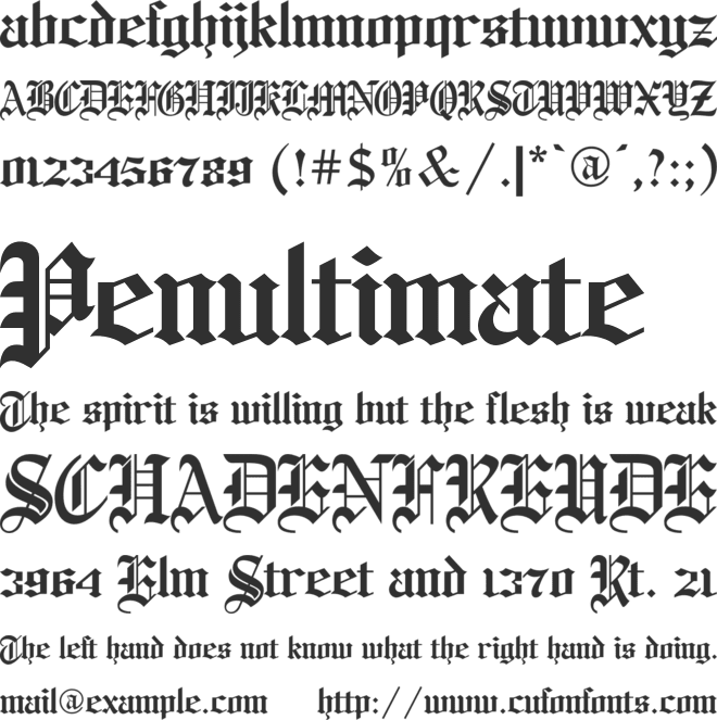 Bayone font preview