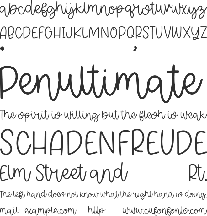 Balend font preview