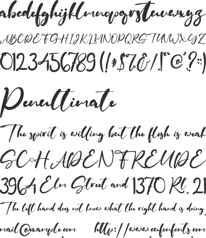 Wallaby font preview