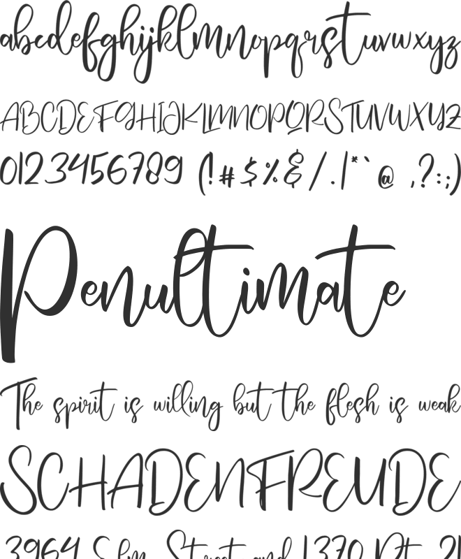 Ballines font preview