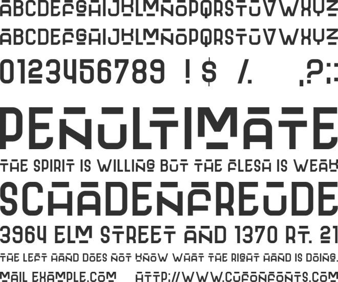 Maskesa font preview